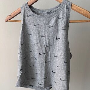Nike Women's Heather Gray Logo Tank Top